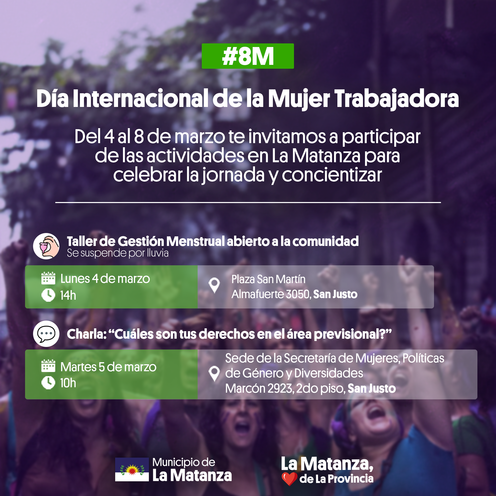 La Matanza conmemora el Día Internacional de la Mujer con diversas actividades