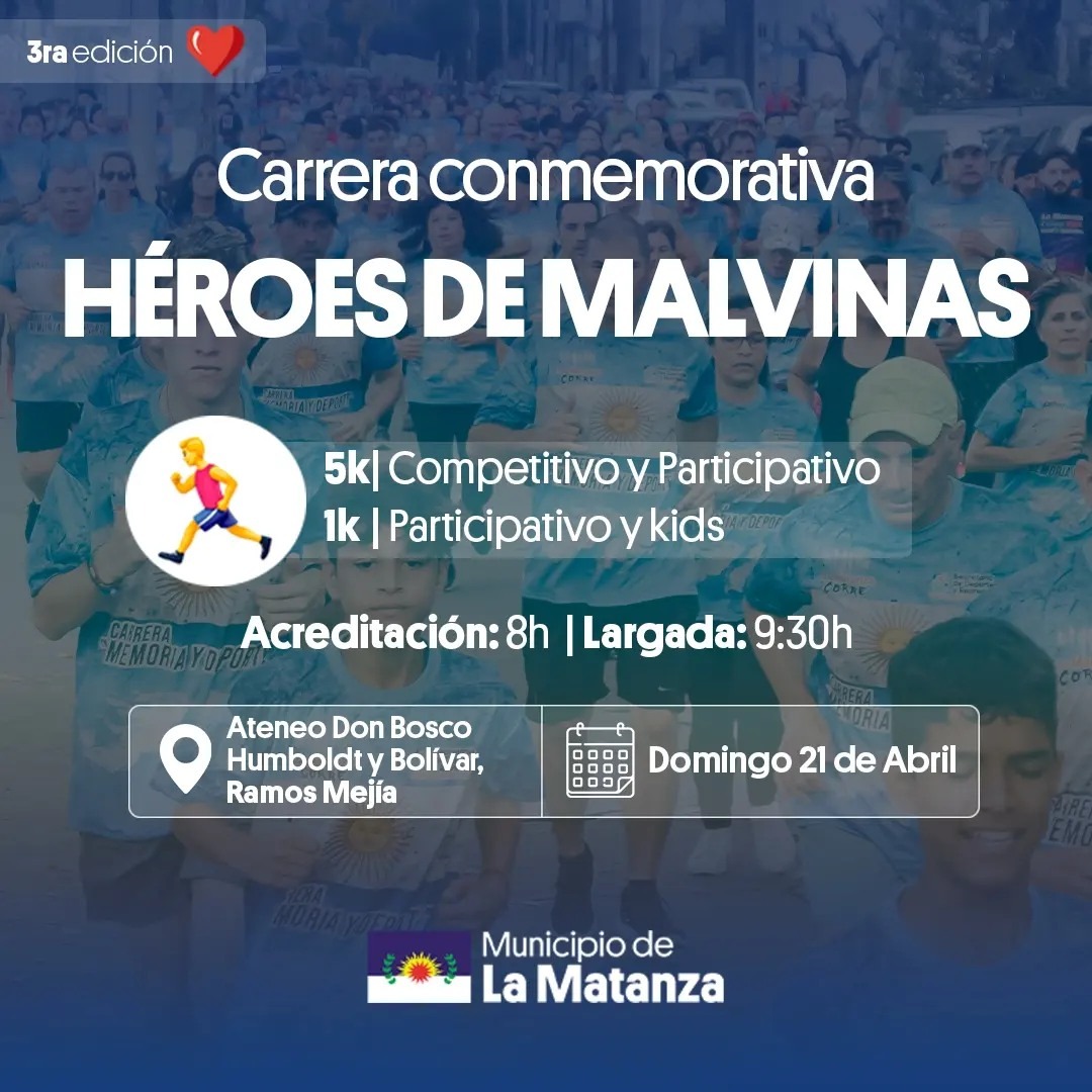 Carrera conmemorativa por los Héroes de Malvinas