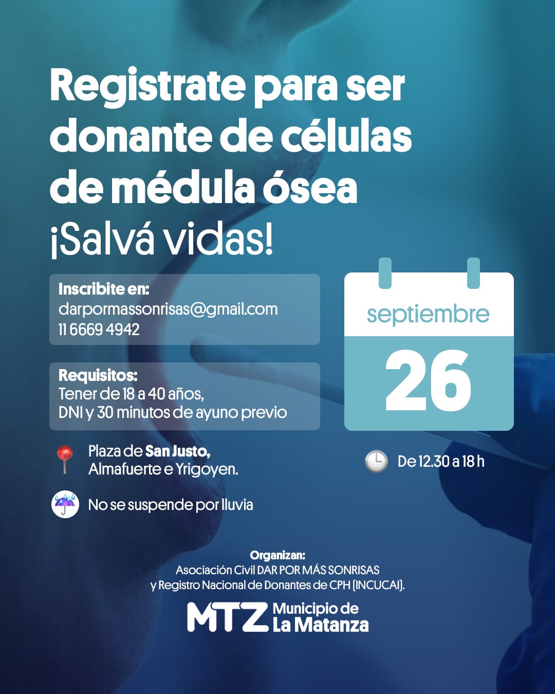 Jornada solidaria en La Matanza: Donar médula ósea para salvar vidas