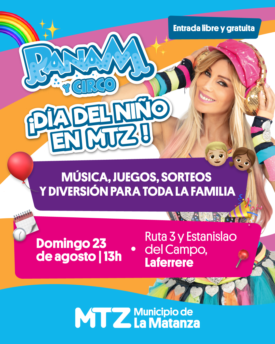 Vuelve Panam y Circo para celebrar con las niñas y niños de La Matanza