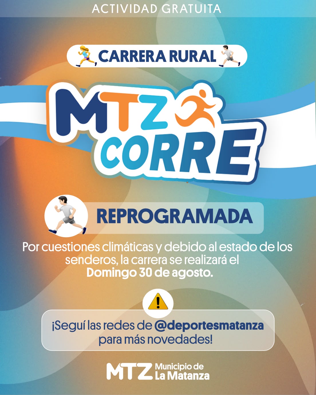 Corremos por Nuestros Colores: La carrera rural será el domingo 30 de agosto