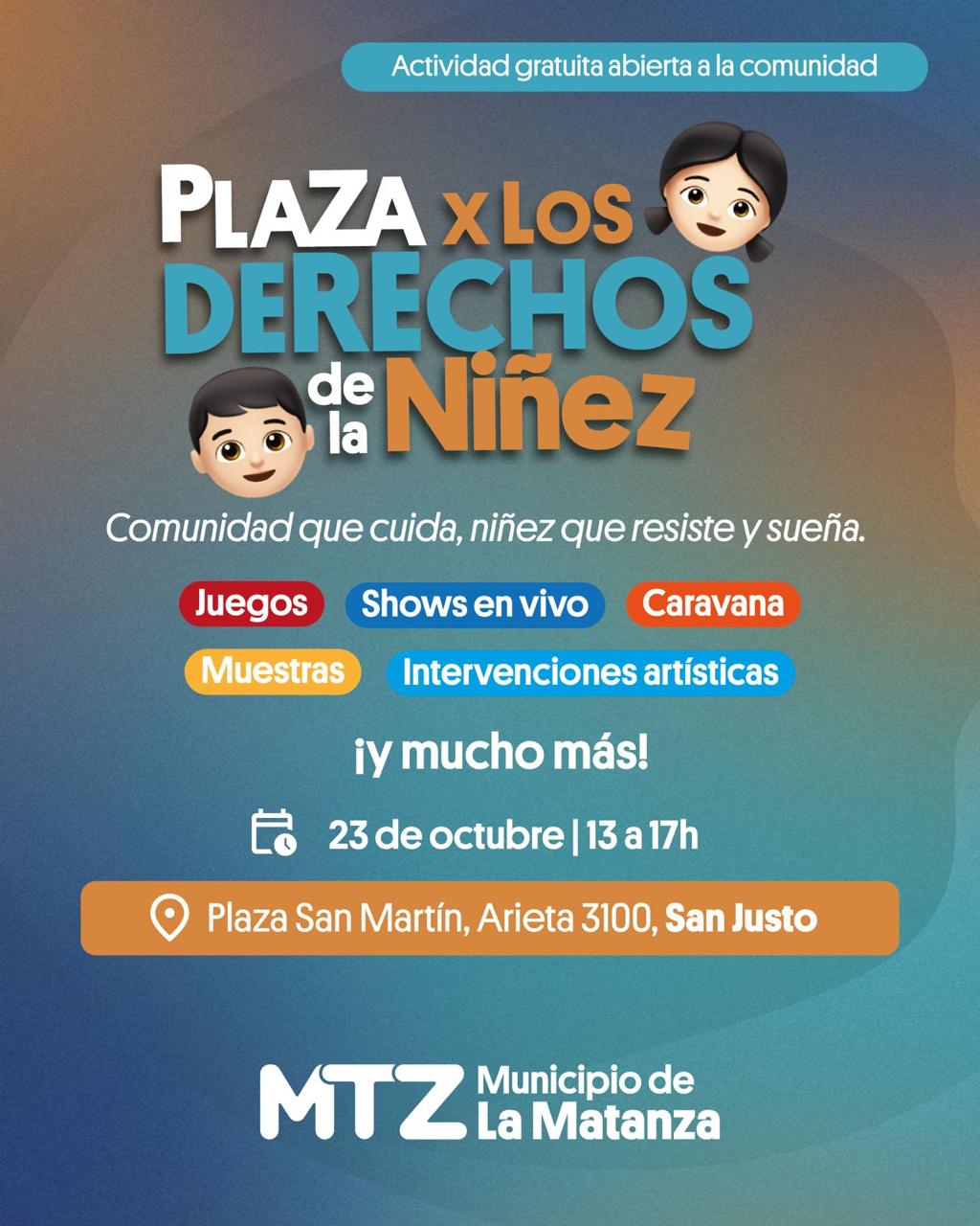 Llega una nueva Plaza por los Derechos de la Niñez a La Matanza