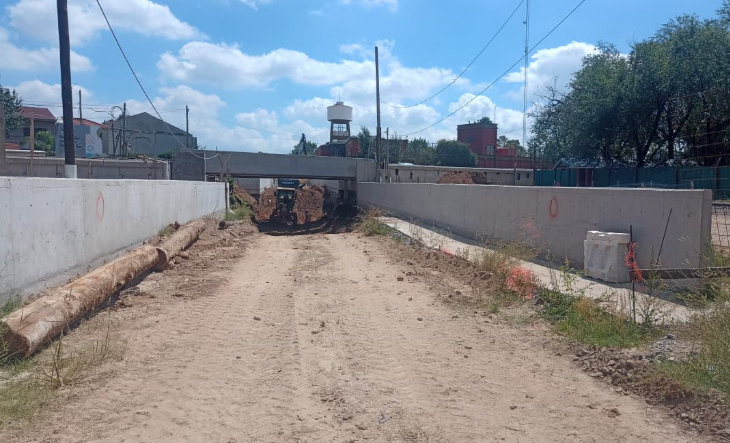 Avanza la obra del paso bajo nivel en Aldo Bonzi